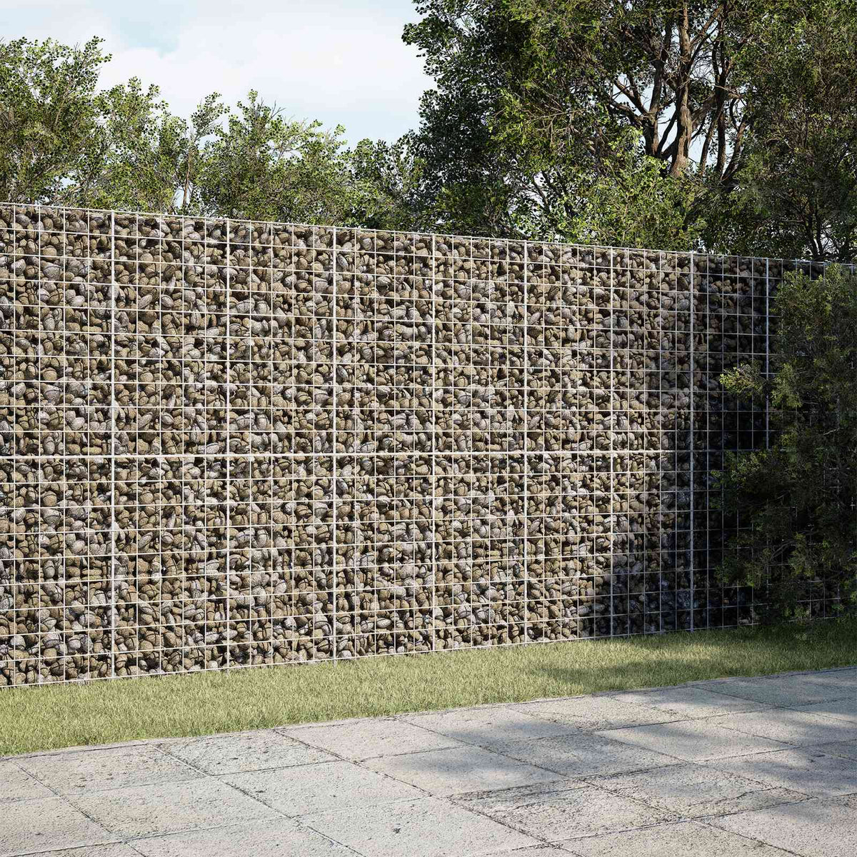 vidaXL Gabion with 5 mm Wire and 10x10 cm Mesh 250x10x200 cm 1
