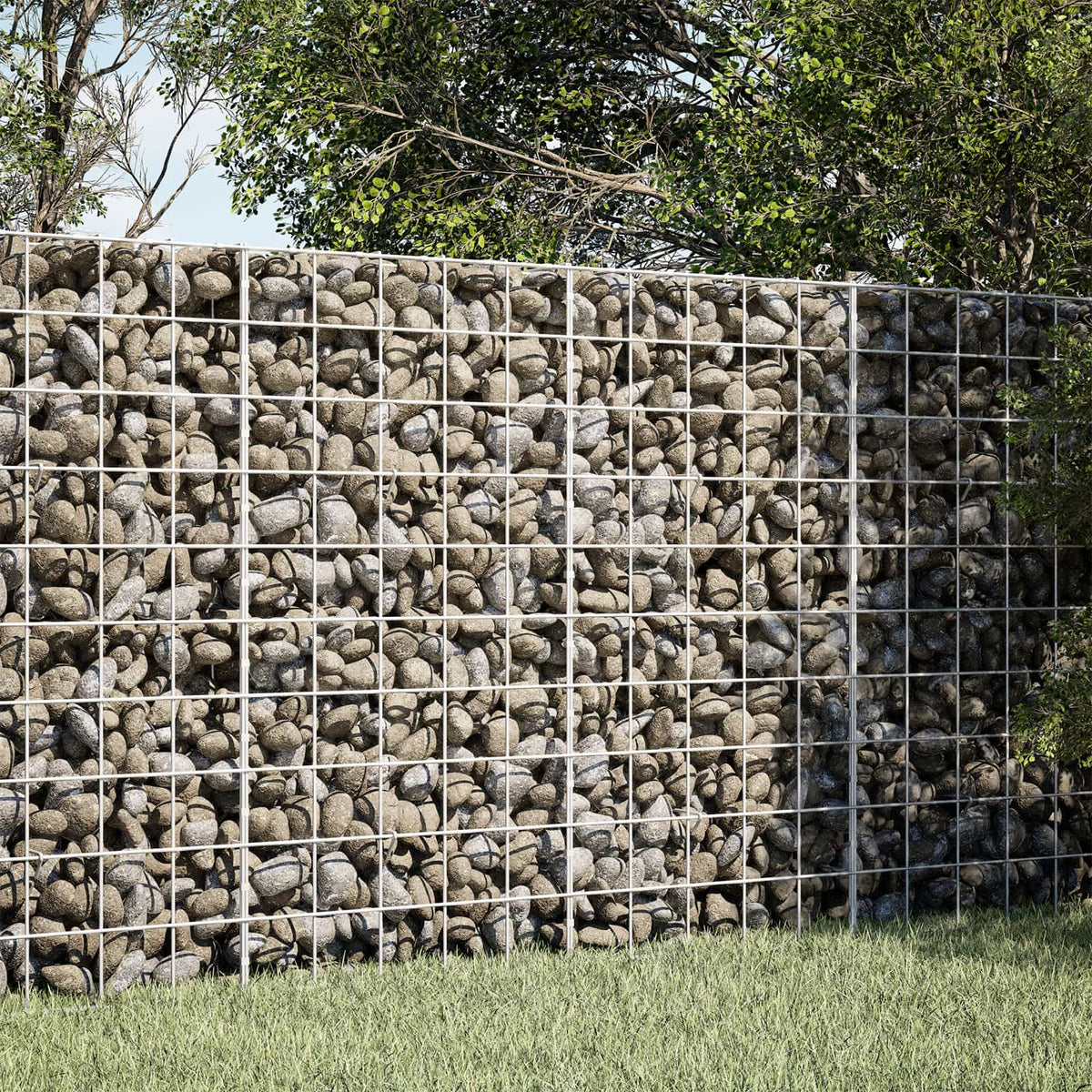 vidaXL Gabion with 5 mm Wire and 10x10 cm Mesh 50x20x100 cm