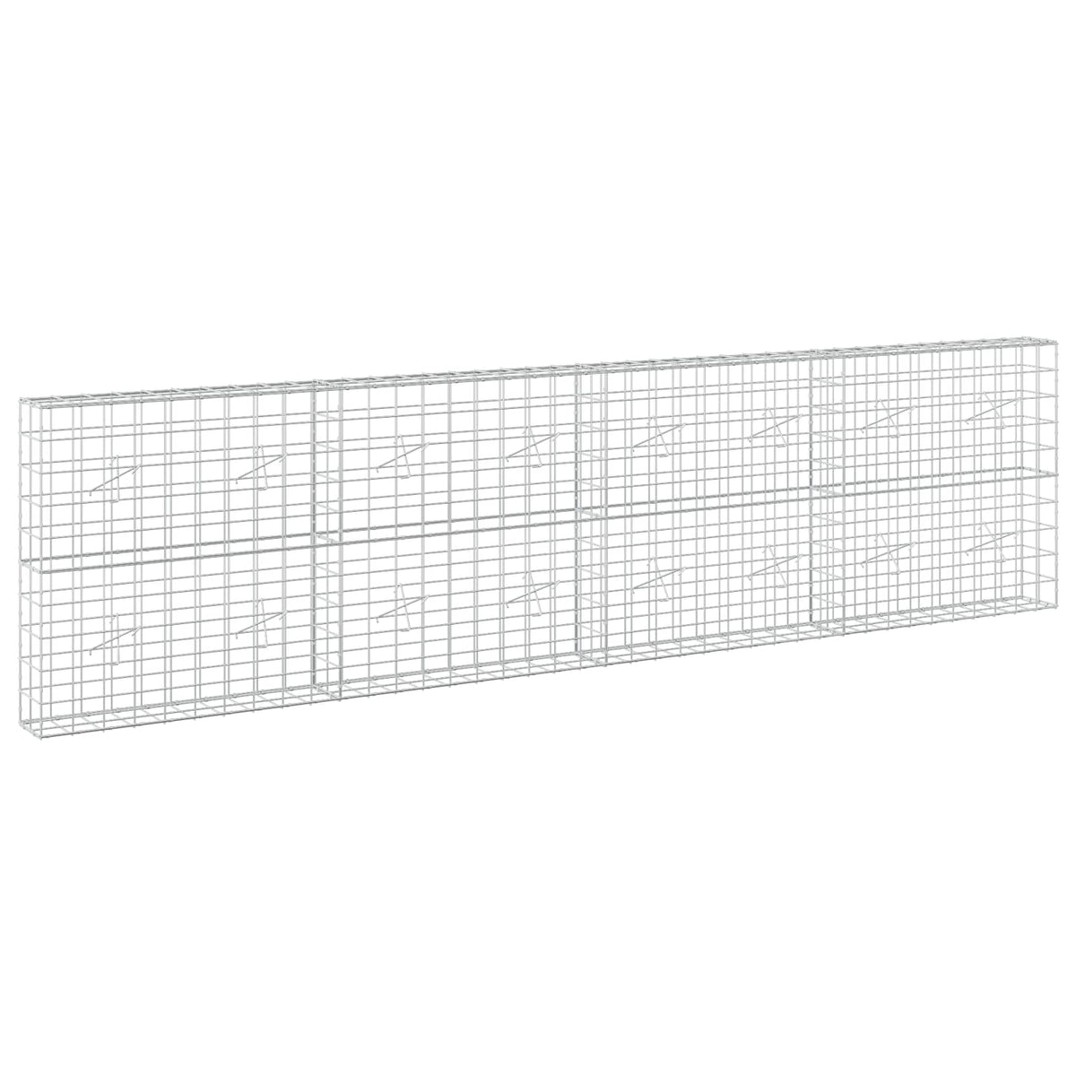 vidaXL Gabion with 5 mm Wire and 10x10 cm Mesh 400x20x100 cm 2