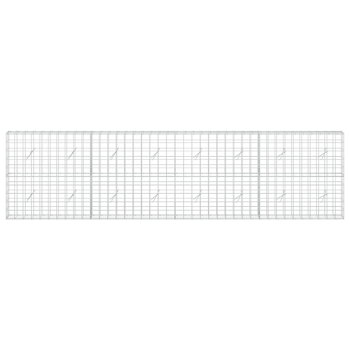 vidaXL Gabion with 5 mm Wire and 10x10 cm Mesh 400x20x100 cm 3