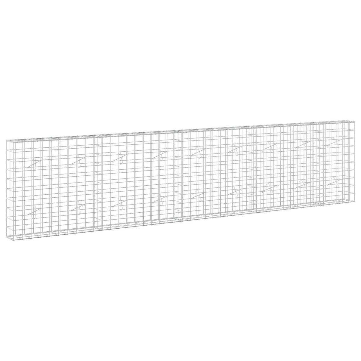 vidaXL Gabion with 5 mm Wire and 10x10 cm Mesh 450x20x100 cm 2
