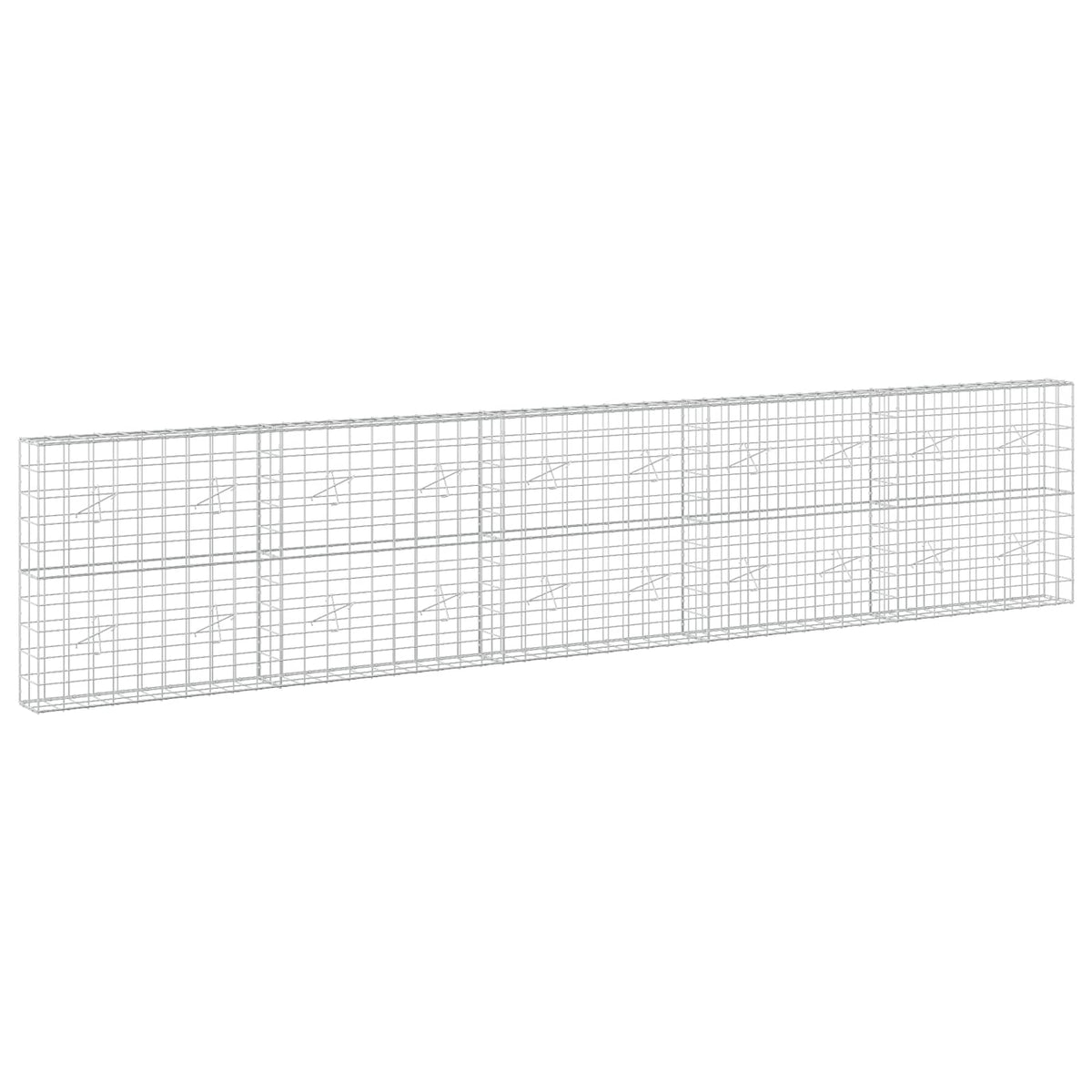 vidaXL Gabion with 5 mm Wire and 10x10 cm Mesh 500x20x100 cm 2