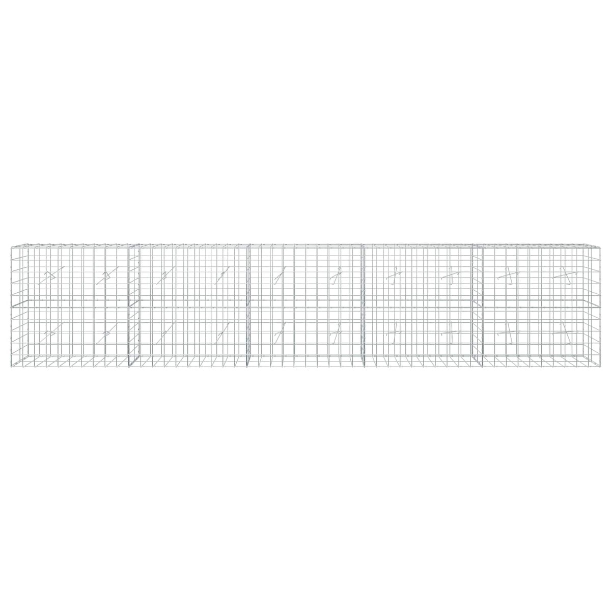 vidaXL Gabion with 5 mm Wire and 10x10 cm Mesh 500x20x100 cm 3