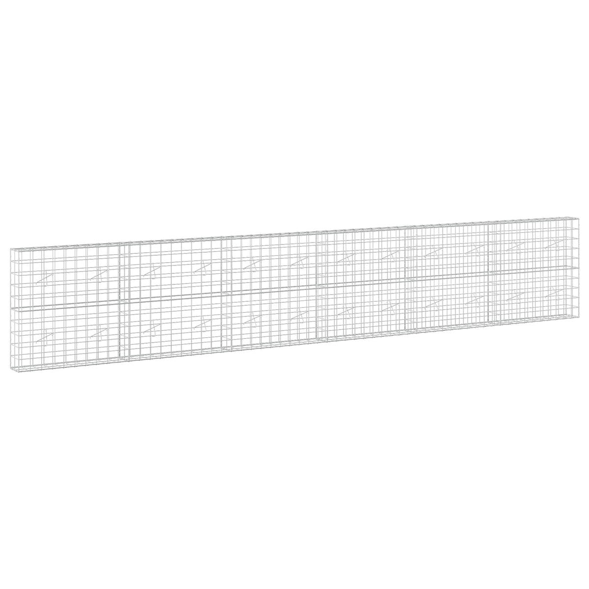 vidaXL Gabion with 5 mm Wire and 10x10 cm Mesh 600x20x100 cm 2