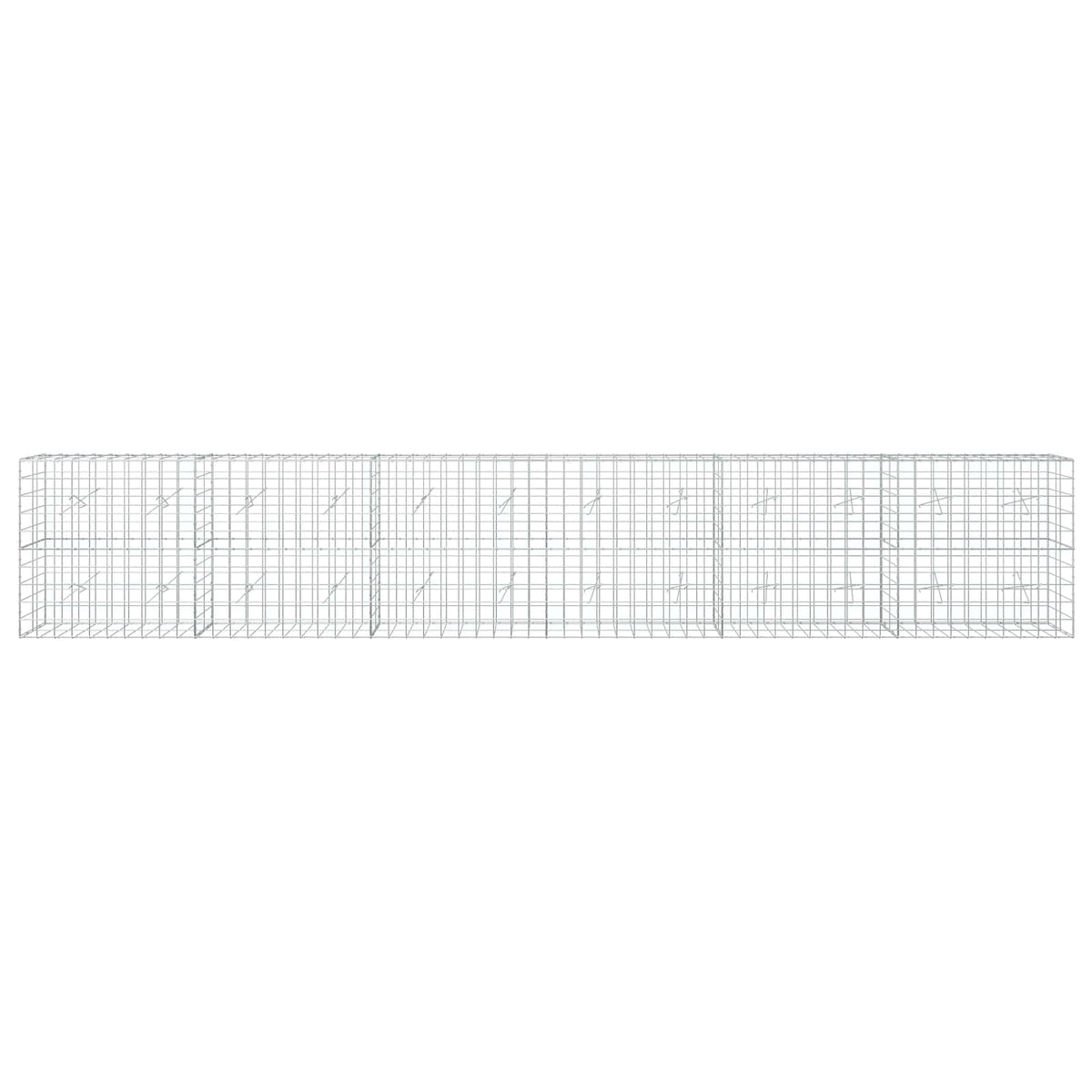 vidaXL Gabion with 5 mm Wire and 10x10 cm Mesh 600x20x100 cm 3