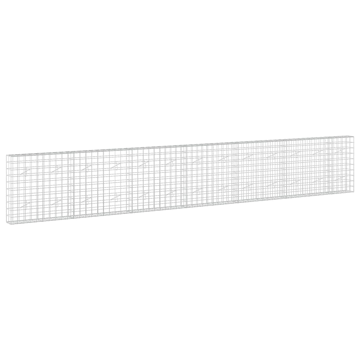 Gabion with 5 mm Wire and 10x10 cm Mesh 50x20x100 cm Height 100 cm Thickness 20 cm 50–1000 cm 650 cm