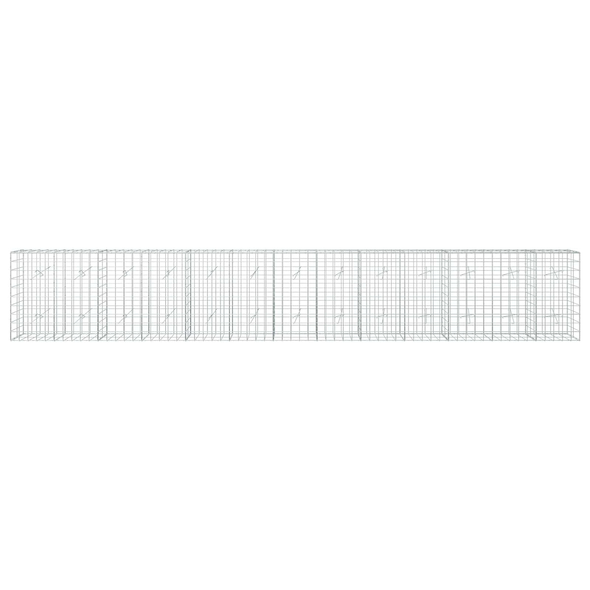 Gabion with 5 mm Wire and 10x10 cm Mesh 50x20x100 cm Height 100 cm Thickness 20 cm 50–1000 cm 650 cm