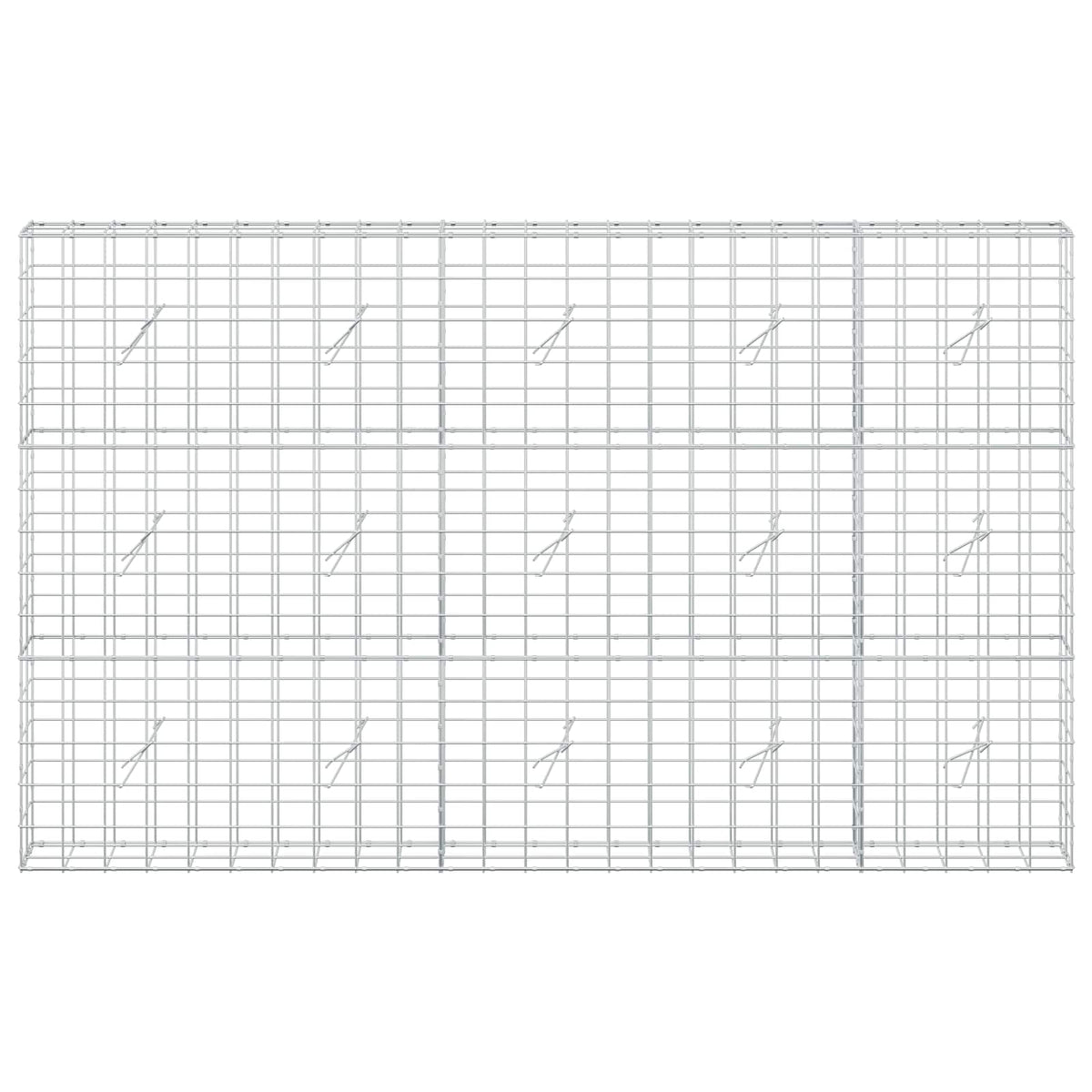 vidaXL Gabion with 5 mm Wire and 10x10 cm Mesh 250x20x150 cm 3