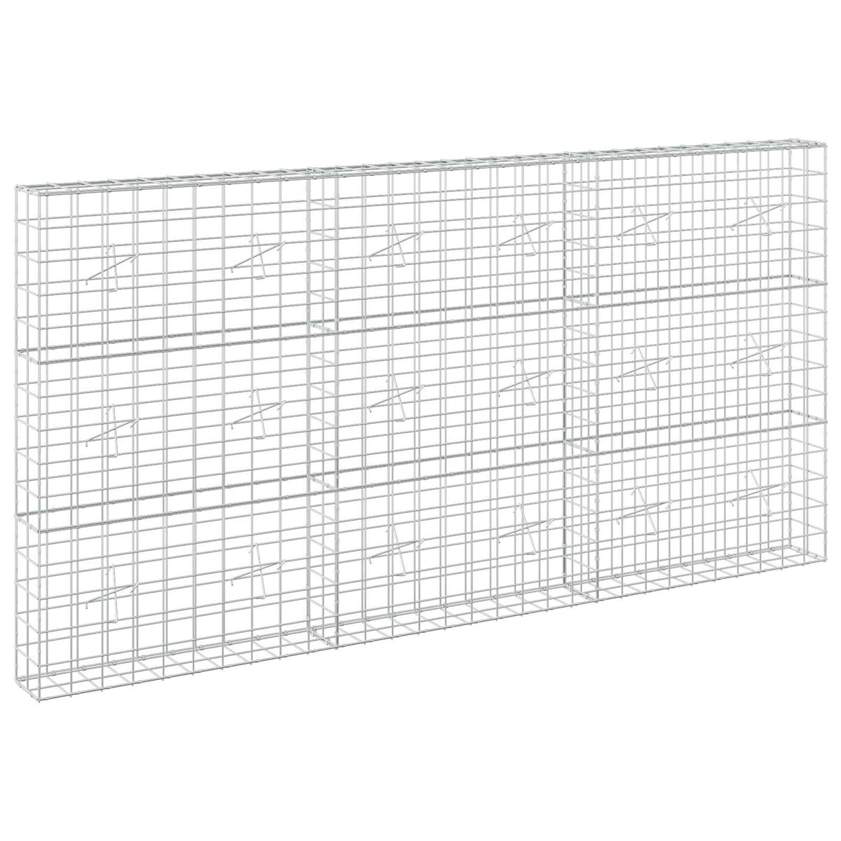 vidaXL Gabion with 5 mm Wire and 10x10 cm Mesh 300x20x150 cm 2