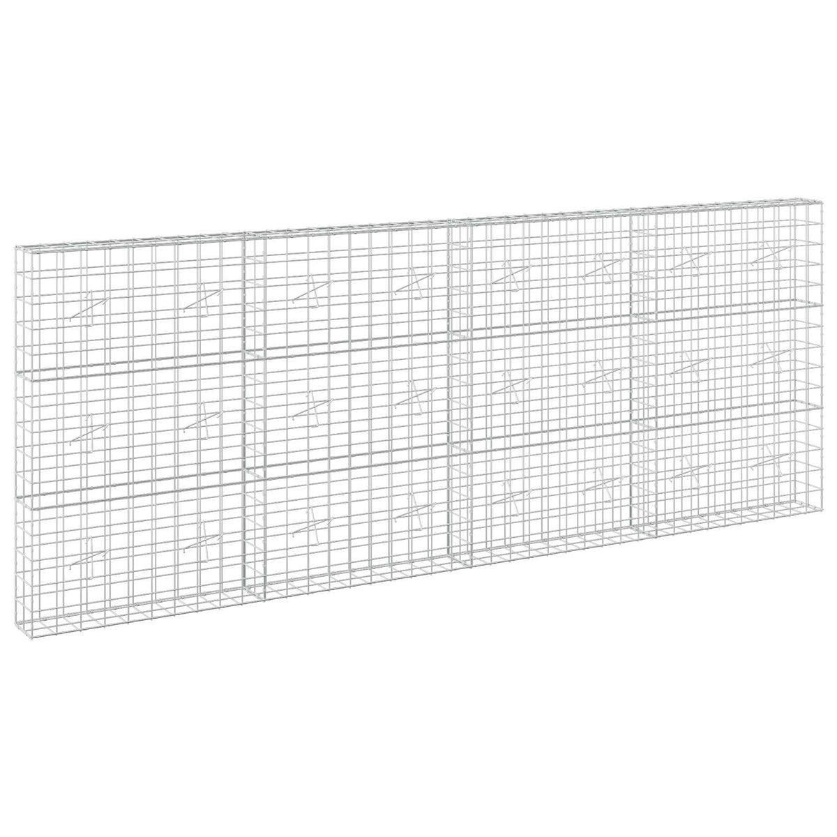 vidaXL Gabion with 5 mm Wire and 10x10 cm Mesh 400x20x150 cm 2