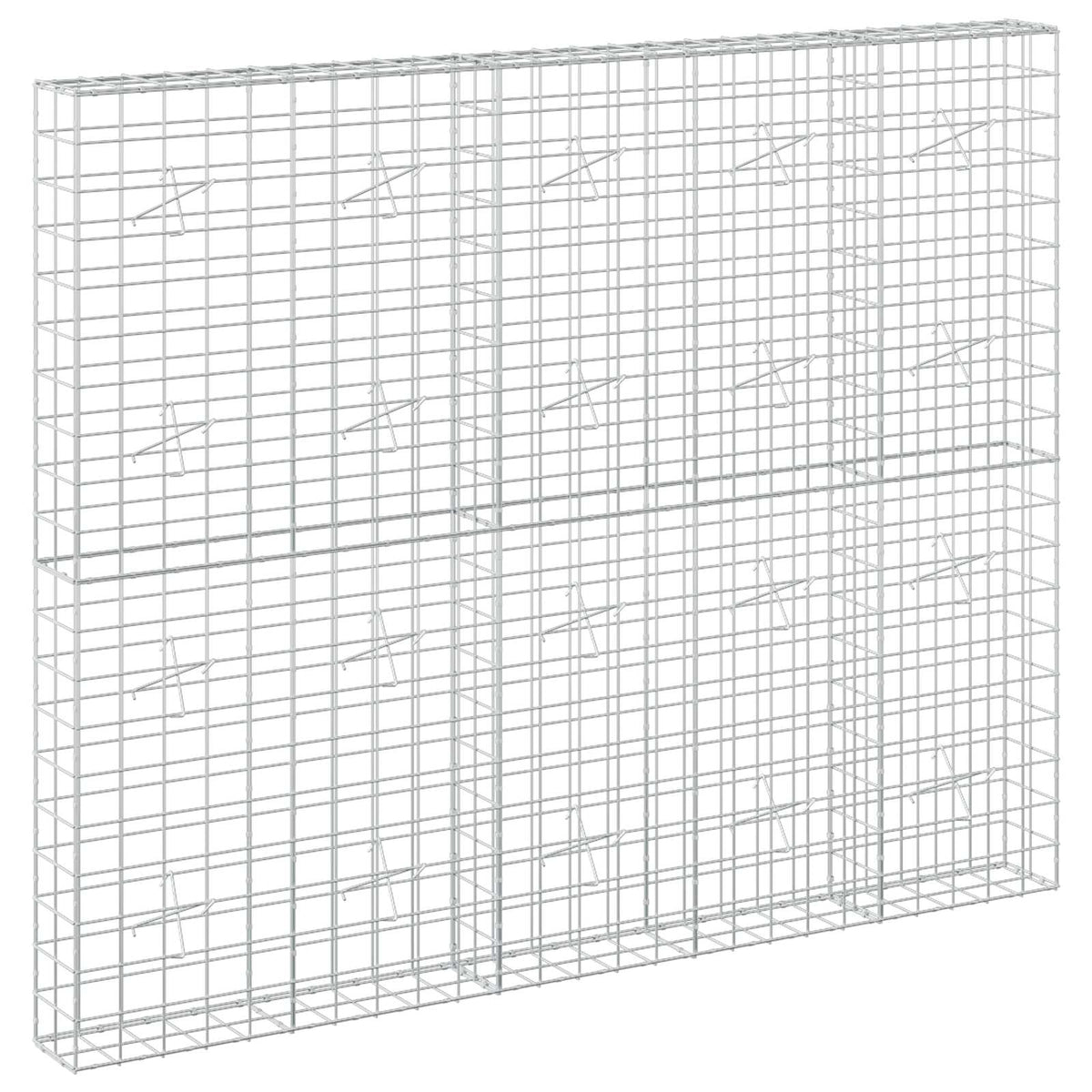 vidaXL Gabion with 5 mm Wire and 10x10 cm Mesh 250x20x200 cm 2