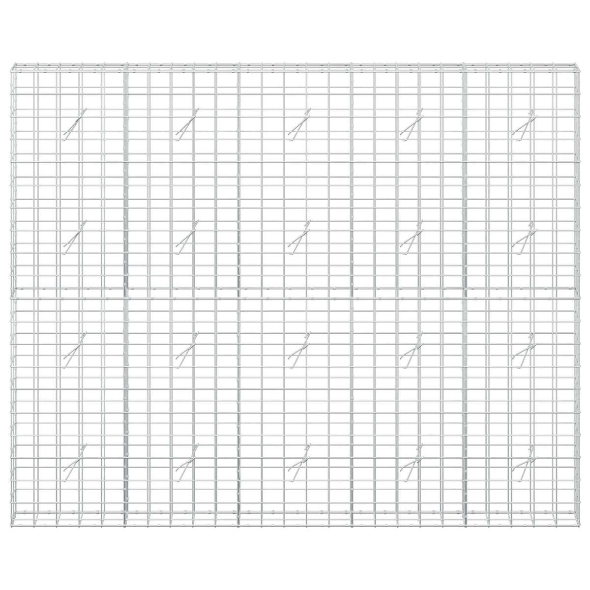 vidaXL Gabion with 5 mm Wire and 10x10 cm Mesh 250x20x200 cm 3