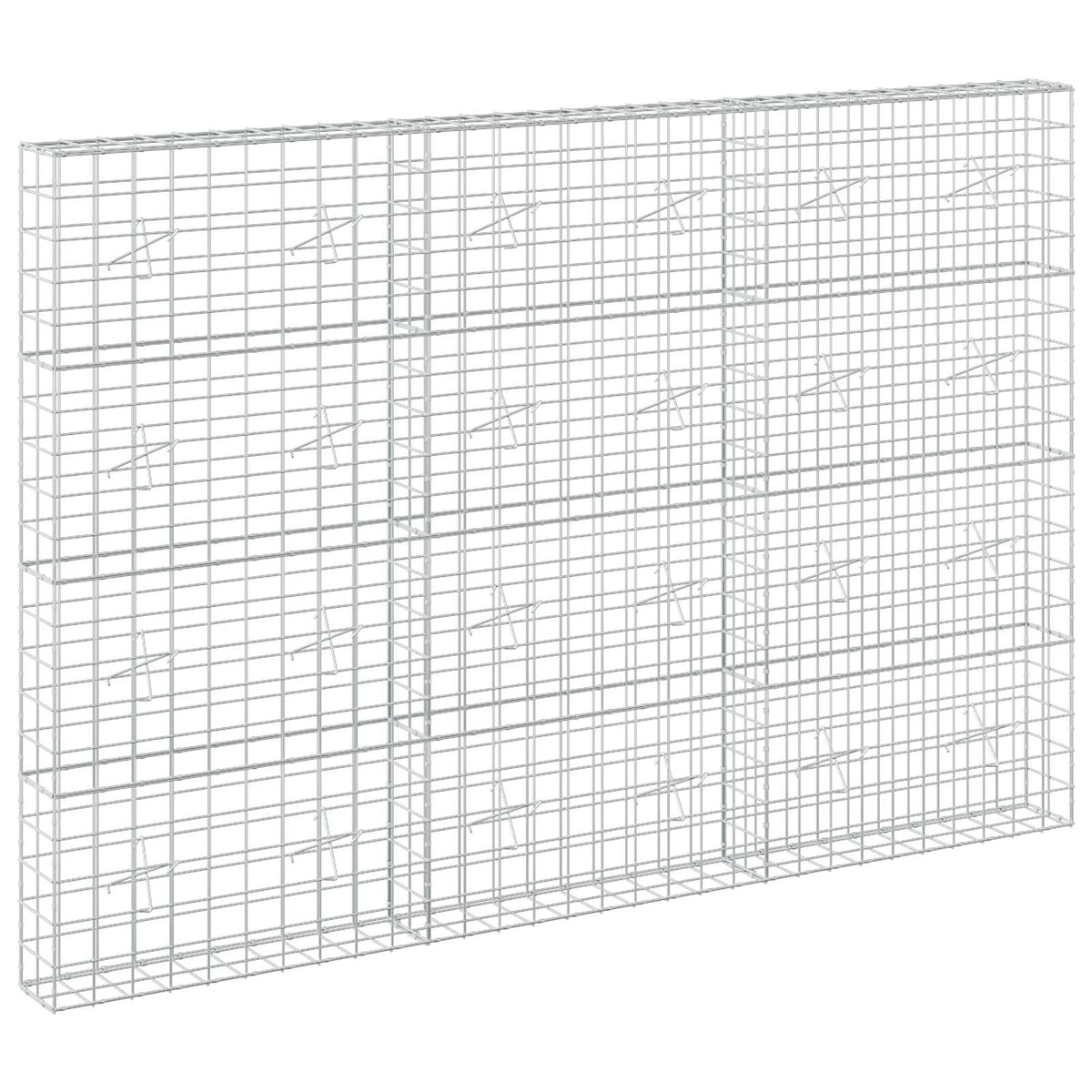 vidaXL Gabion with 5 mm Wire and 10x10 cm Mesh 300x20x200 cm 2