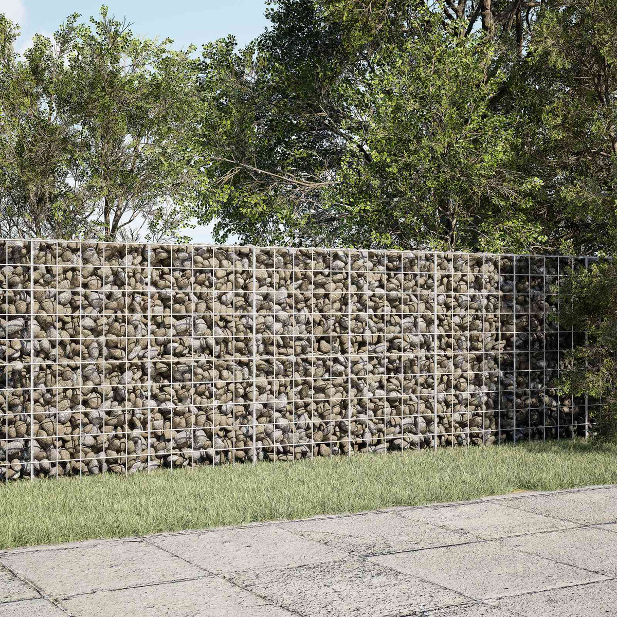vidaXL Gabion with 5 mm Wire and 10x10 cm Mesh 250x30x100 cm 1