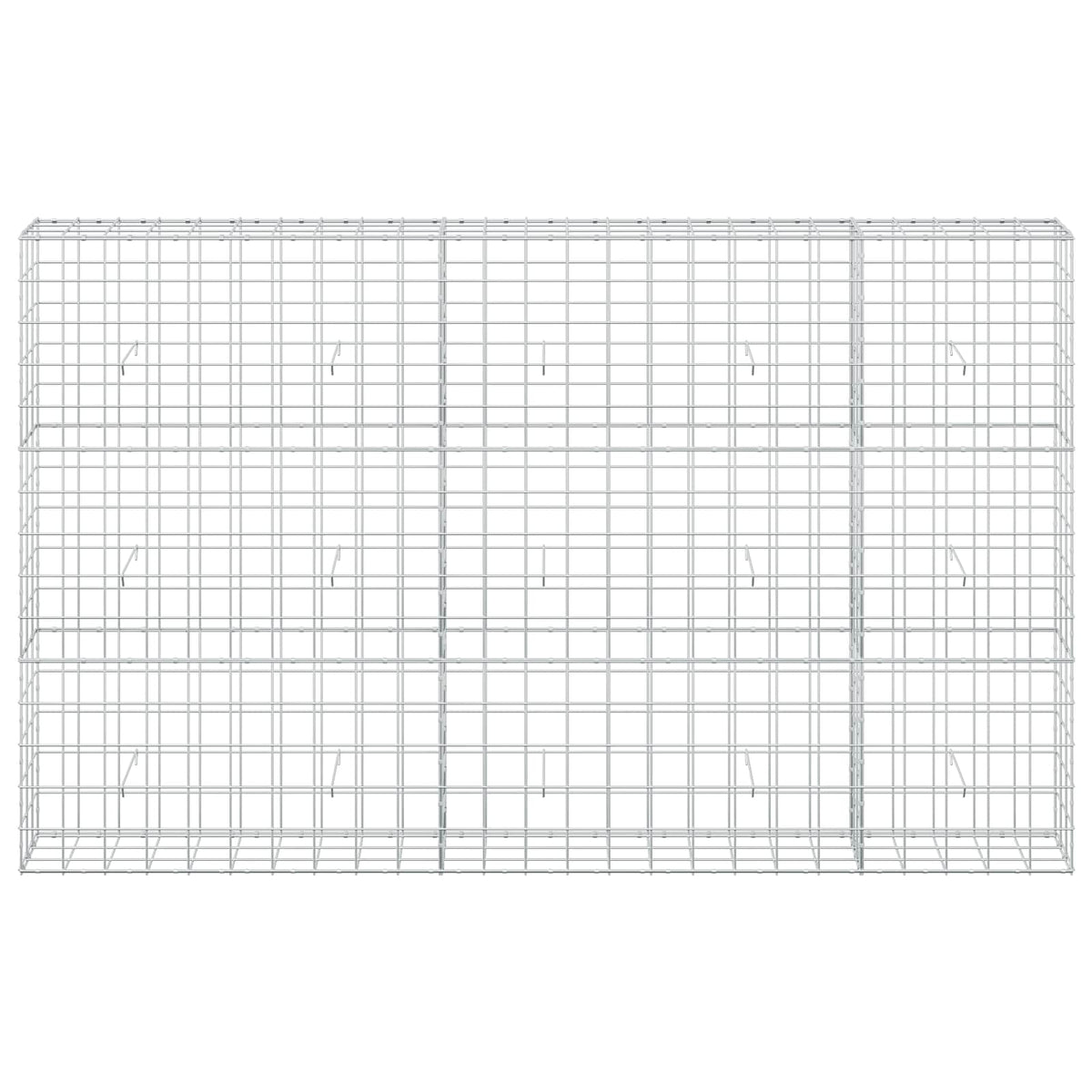 vidaXL Gabion with 5 mm Wire and 10x10 cm Mesh 250x30x150 cm 3