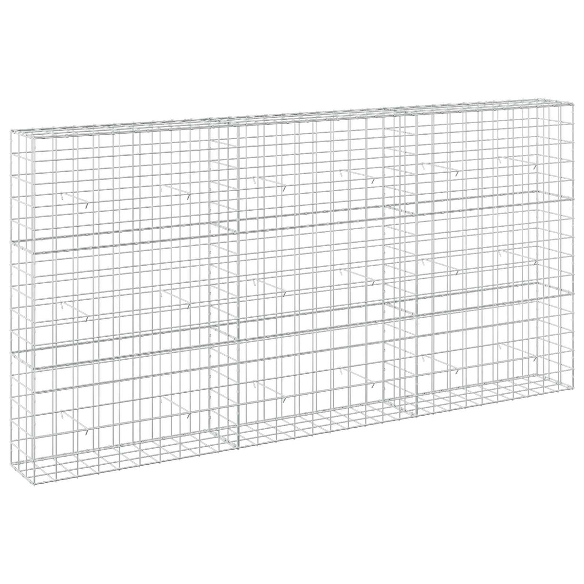 vidaXL Gabion with 5 mm Wire and 10x10 cm Mesh 300x30x150 cm 2