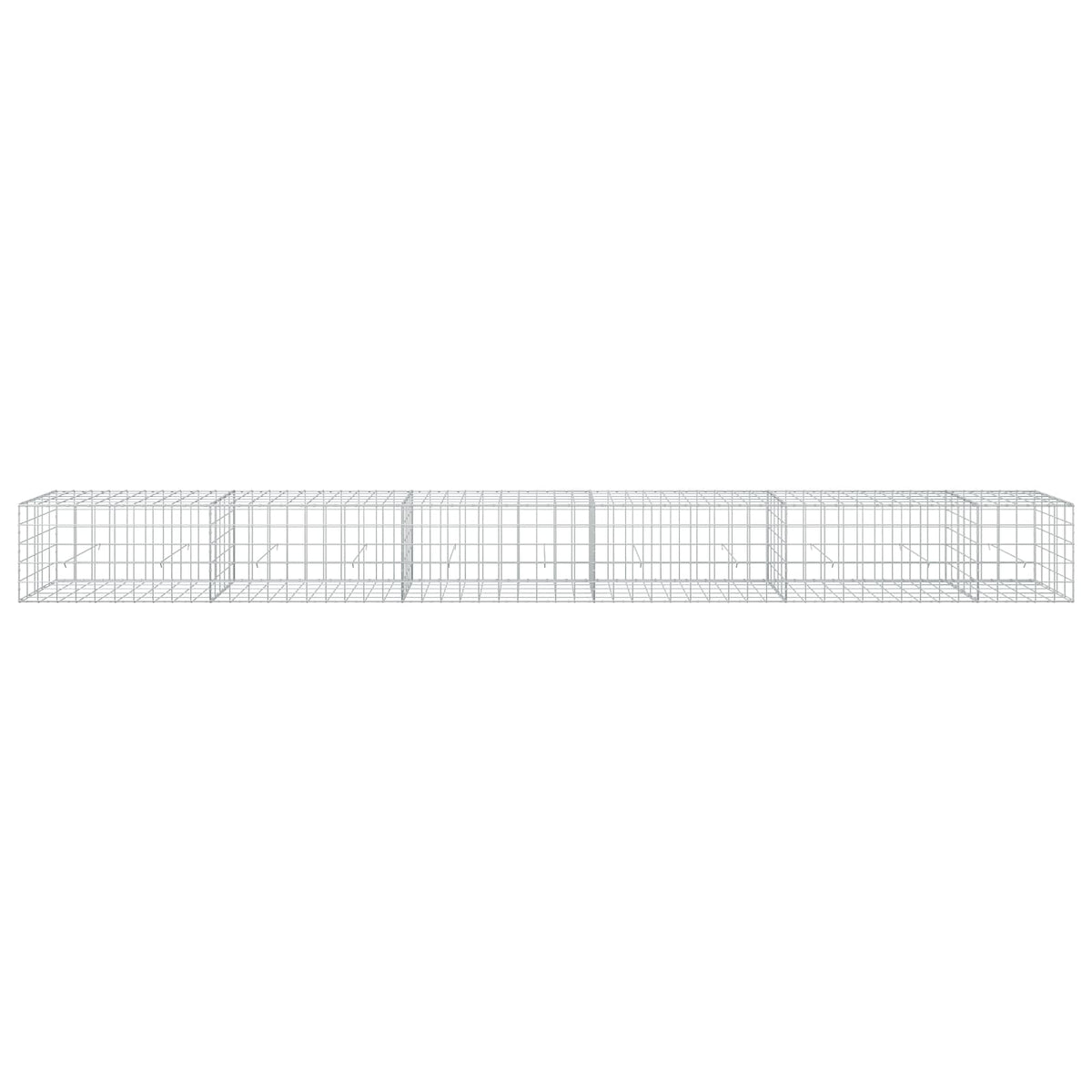 vidaXL Gabion with 5 mm Wire and 10x10 cm Mesh 550x50x50 cm 3