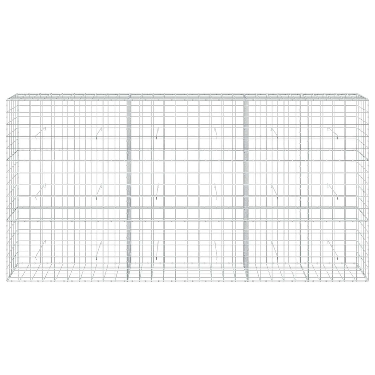 vidaXL Gabion with 5 mm Wire and 10x10 cm Mesh 300x50x150 cm 3