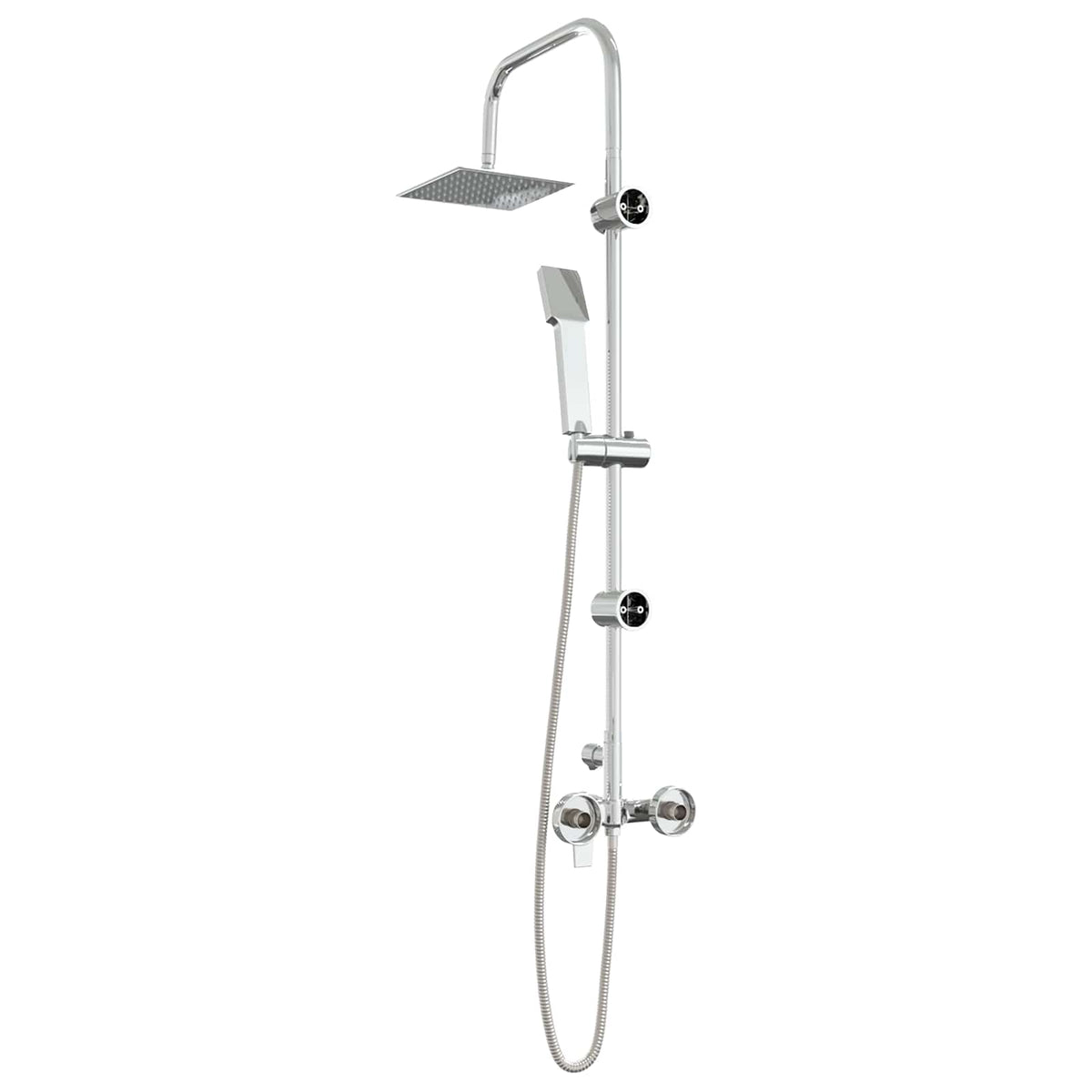 Shower System Stainless Steel 21 x 48 x 112 cm Chrome Square