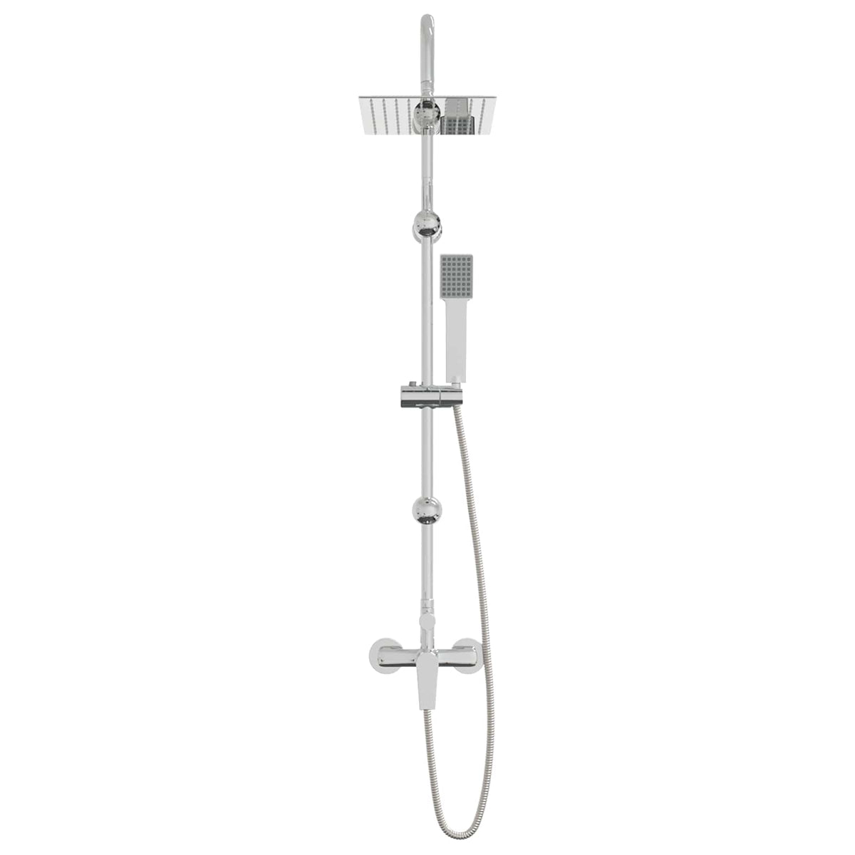 Shower System Stainless Steel 21 x 48 x 112 cm Chrome Square