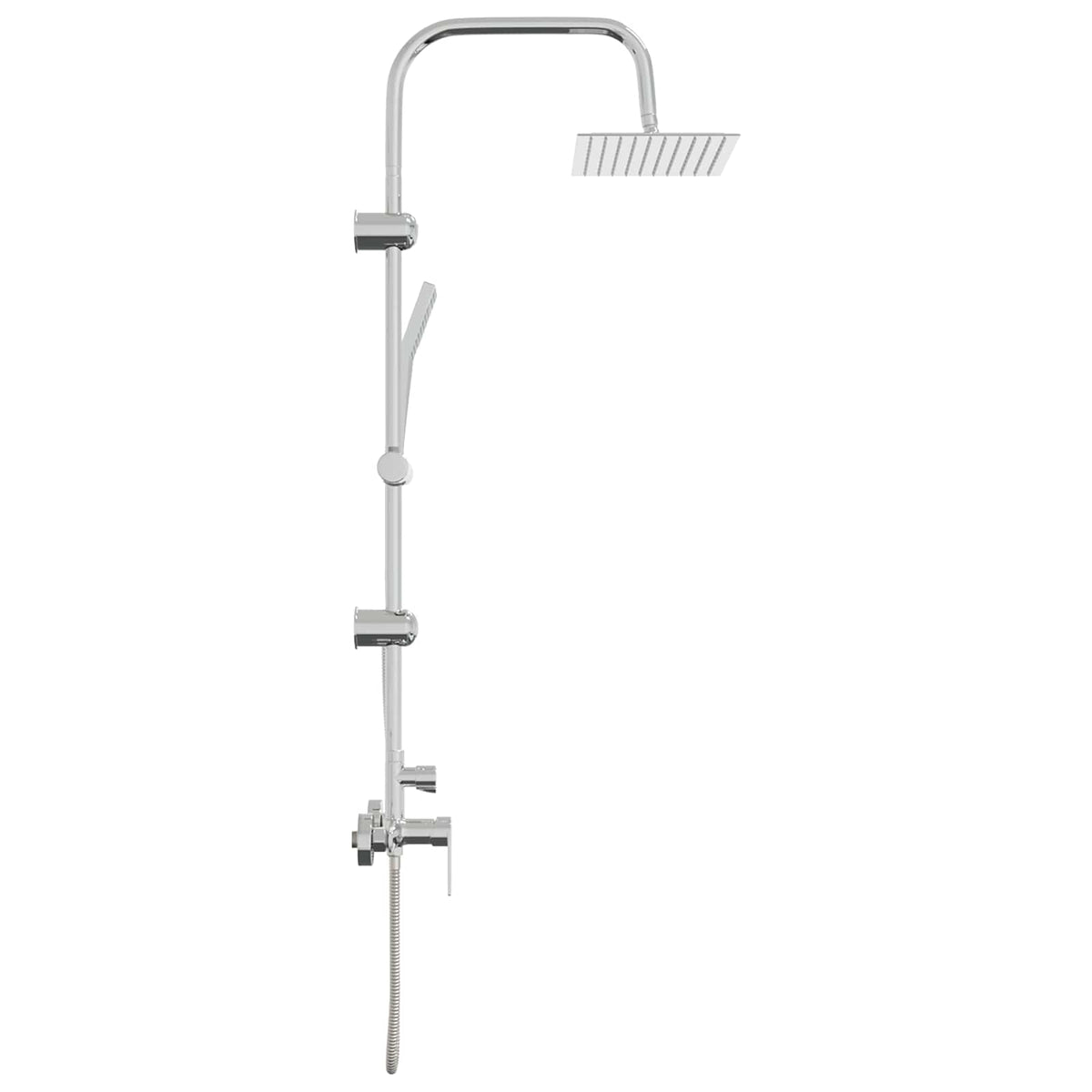 Shower System Stainless Steel 21 x 48 x 112 cm Chrome Square