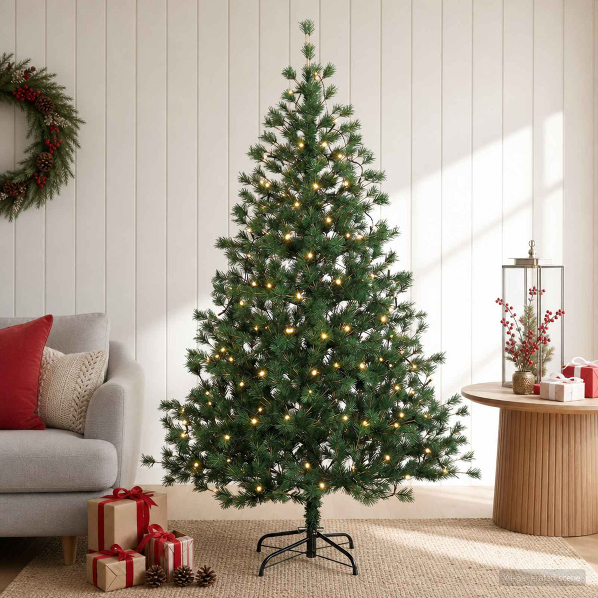 Artificial Christmas Tree with Bauble 150 LEDs with LEDs
