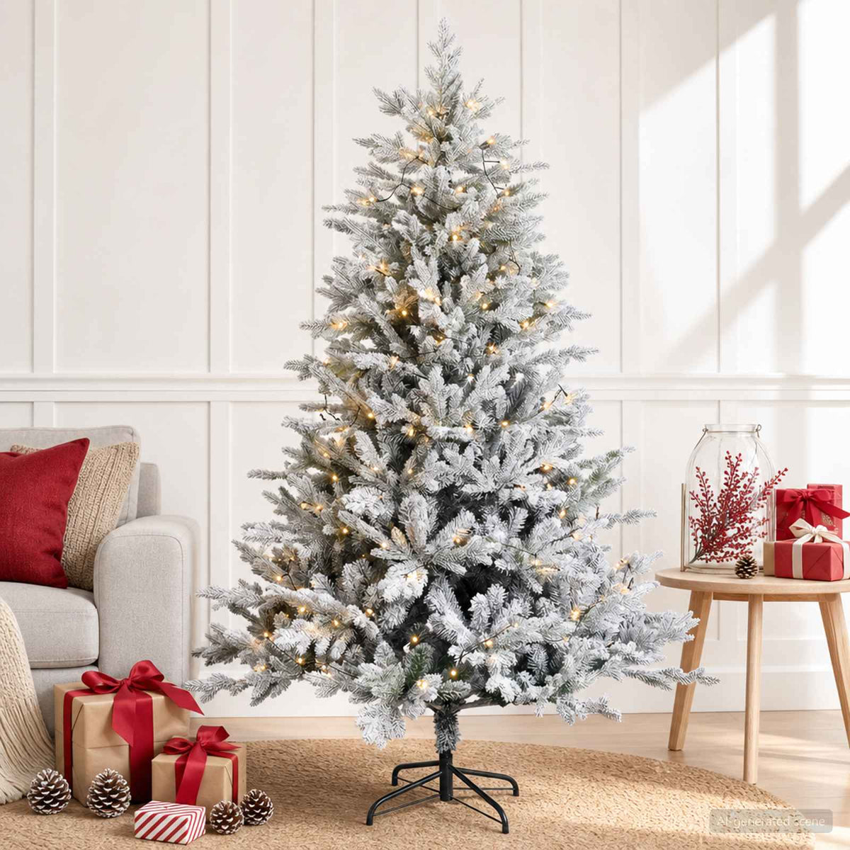 Artificial Hinged Christmas Tree 150 LEDs Warm White 150 cm