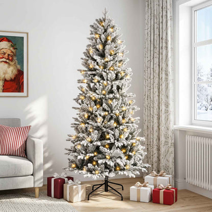 Artificial Hinged Christmas Tree 300 LEDs Warm White 240 cm
