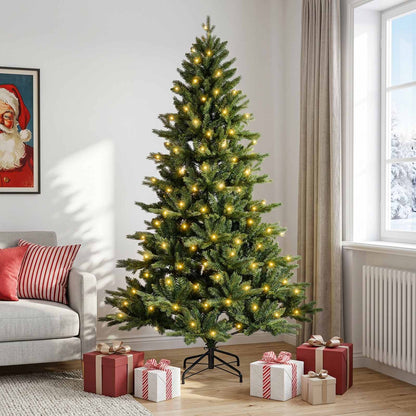 Artificial Christmas Tree with Bauble 300 LEDs Height 240 cm with LEDs