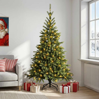 Artificial Christmas Tree with Bauble 300 LEDs 240 cm with LEDs