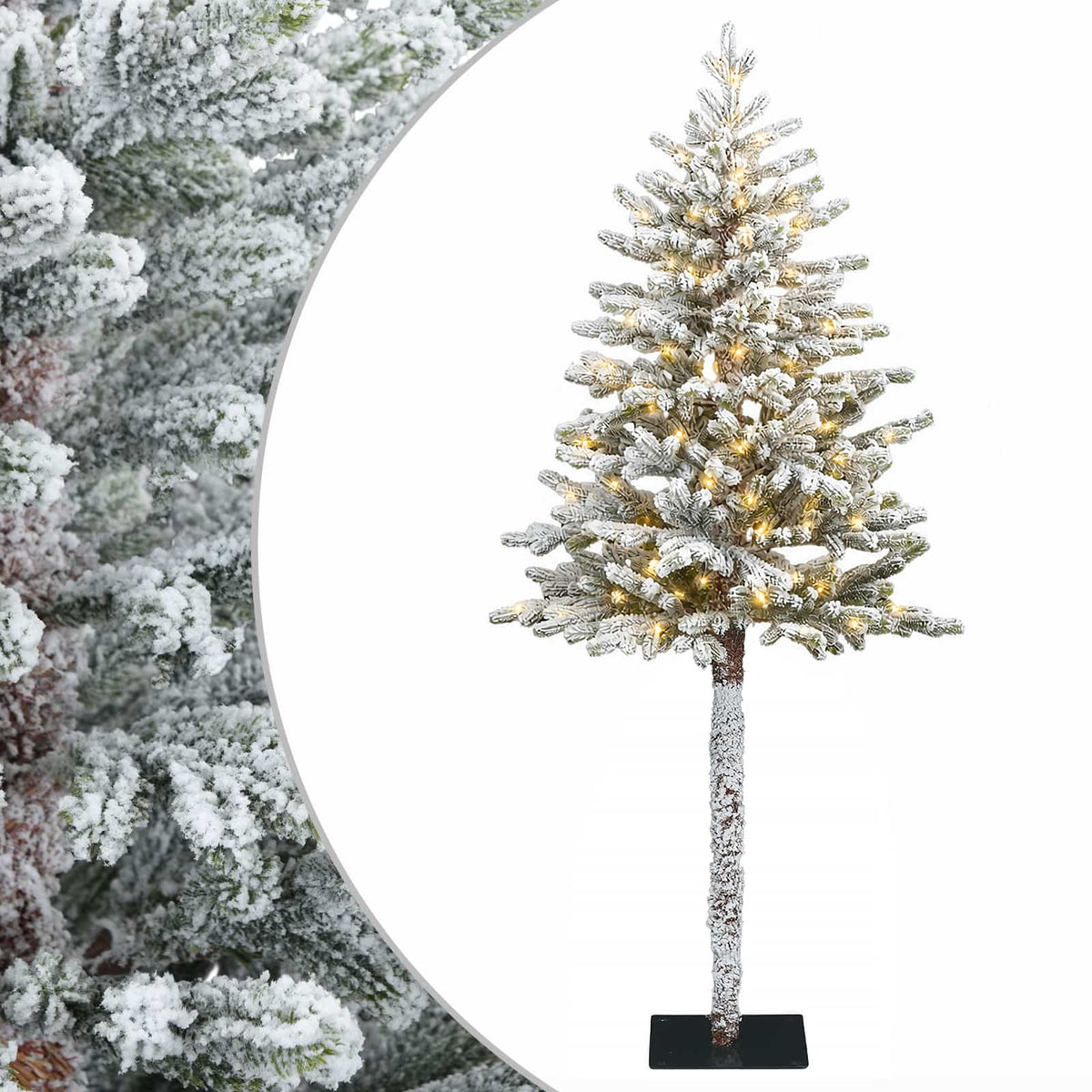vidaXL Artificial Hinged Christmas Tree 150 cm 150 LEDs Warm White 2