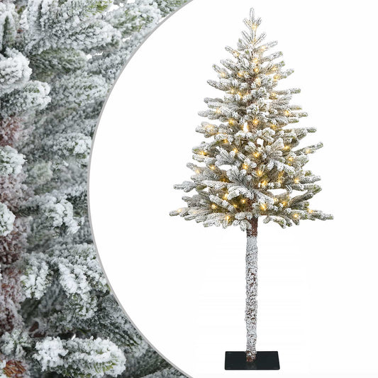 vidaXL Artificial Hinged Christmas Tree 150 cm 150 LEDs Warm White 2