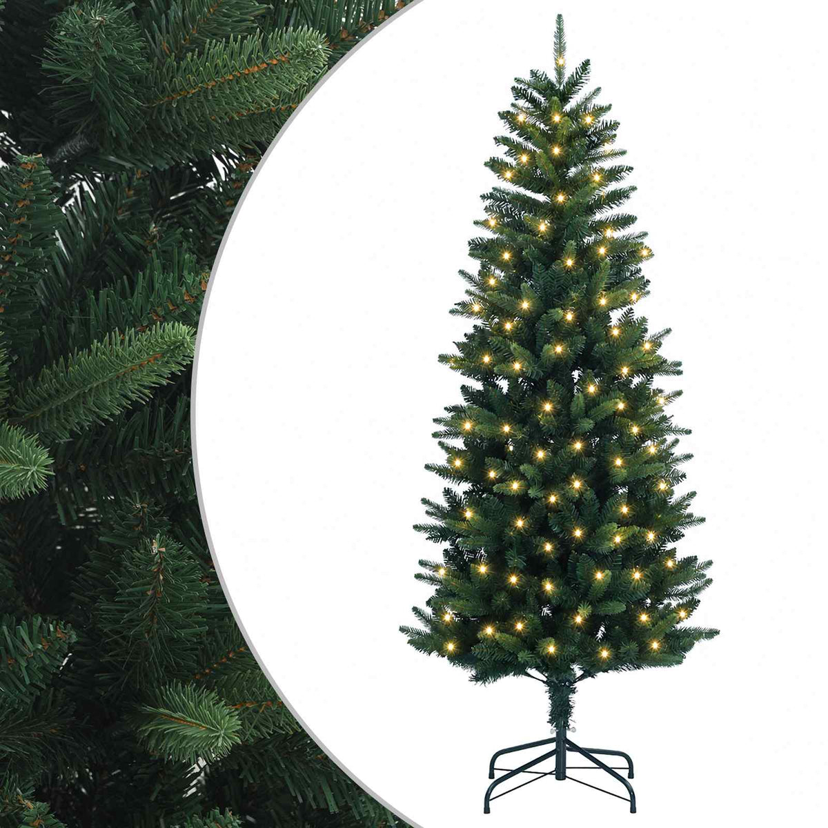 Artificial Christmas Tree Bauble LEDs Green