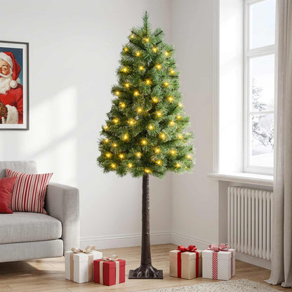 vidaXL Artificial Hinged Christmas Tree 150 cm 150 LEDs Warm White 3