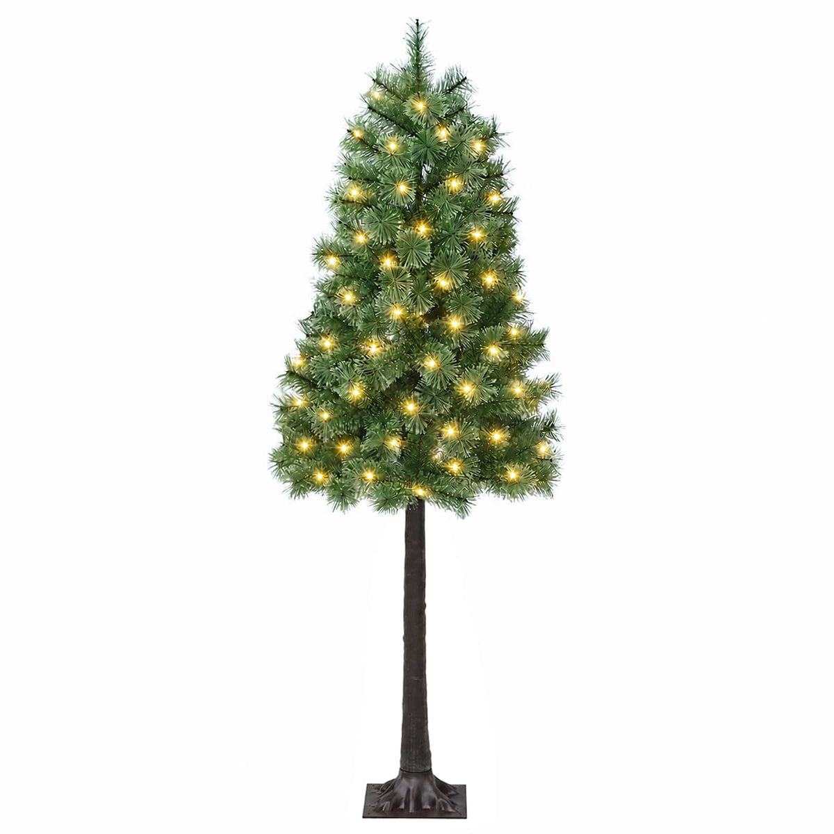 vidaXL Artificial Hinged Christmas Tree 150 cm 150 LEDs Warm White 4