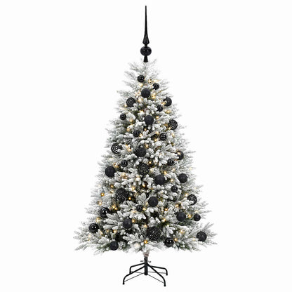 vidaXL Artificial Christmas Tree with Bauble 150 cm 150 LEDs 4