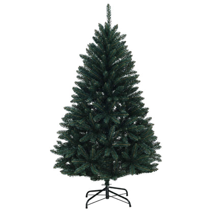 Artificial Christmas Tree with Bauble 150 cm Dark Green Ø 80 x 150 cm with 150 LEDs&black balls