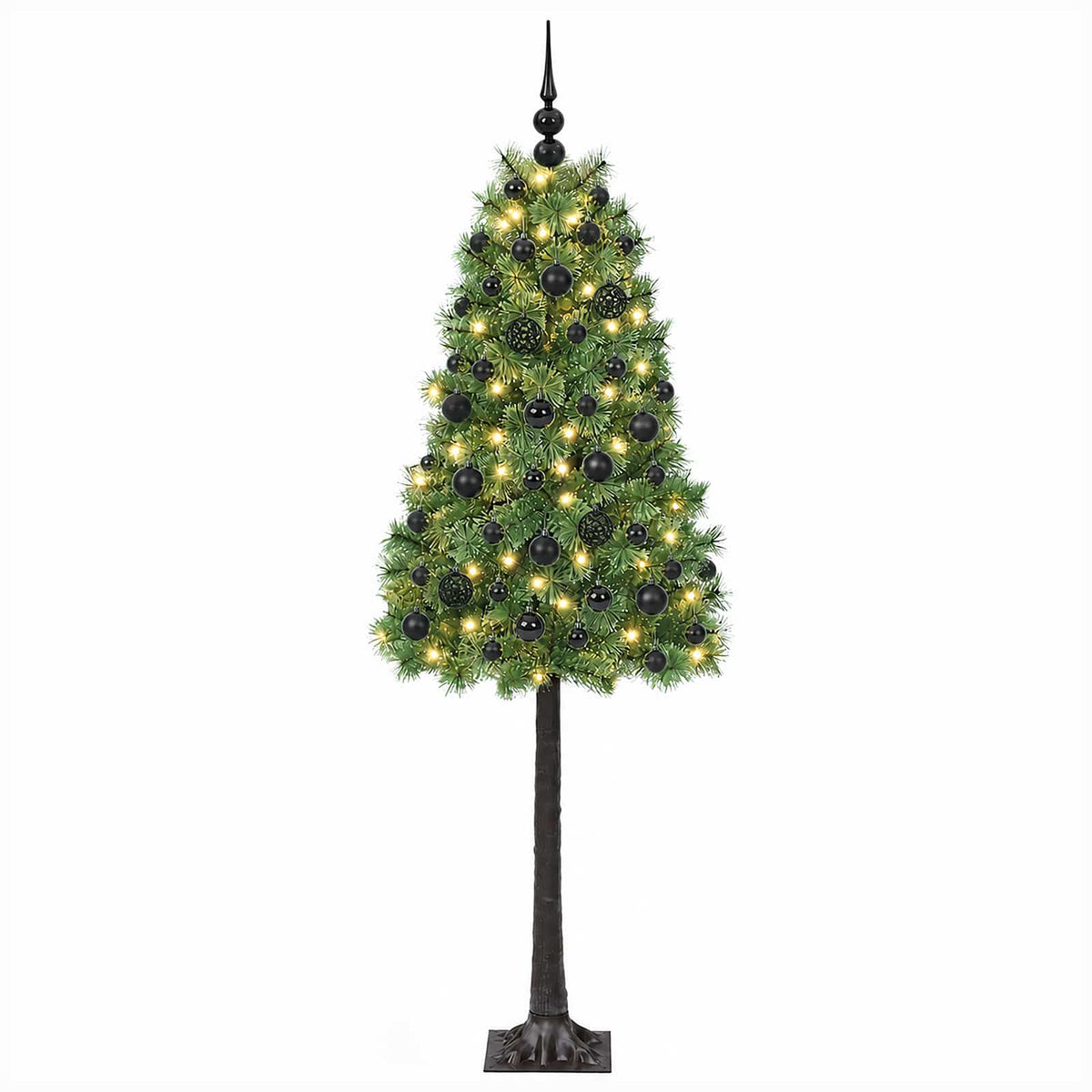 vidaXL Artificial Hinged Christmas Tree with Baubles 150 cm 150 LEDs 4