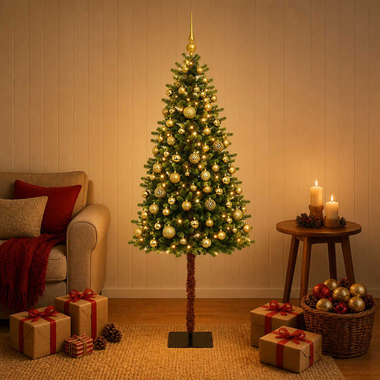 vidaXL Artificial Christmas Tree with Bauble 180 cm 300 LEDs 1
