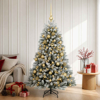 vidaXL Artificial Christmas Tree with Bauble 120 cm 150 LEDs 3