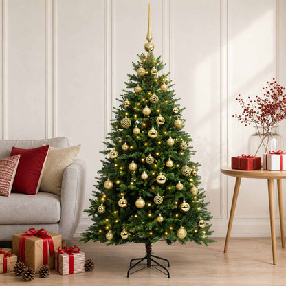 vidaXL Artificial Christmas Tree with Bauble 150 cm 150 LEDs 3