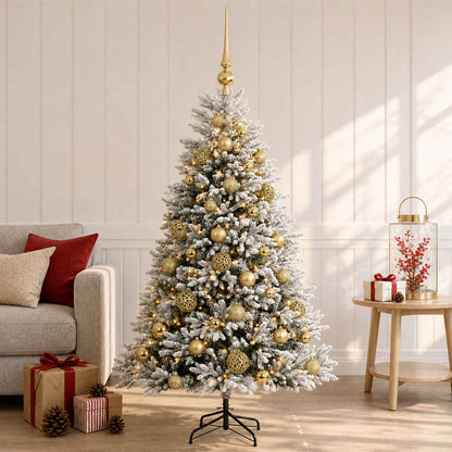 vidaXL Artificial Christmas Tree with Bauble 150 cm 150 LEDs 1