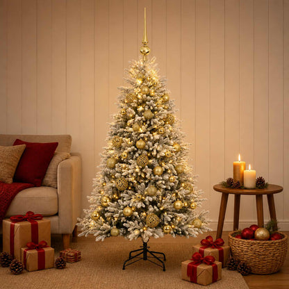 vidaXL Artificial Christmas Tree with Bauble 120 cm 150 LEDs 3