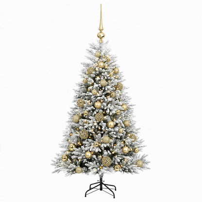 vidaXL Artificial Christmas Tree with Bauble 150 cm 150 LEDs 4