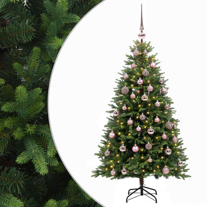 vidaXL Artificial Christmas Tree with Bauble 150 cm 150 LEDs 2