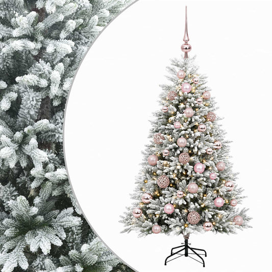 vidaXL Artificial Christmas Tree with Bauble 120 cm 150 LEDs 2