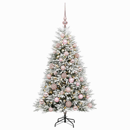 vidaXL Artificial Christmas Tree with Bauble 120 cm 150 LEDs 4