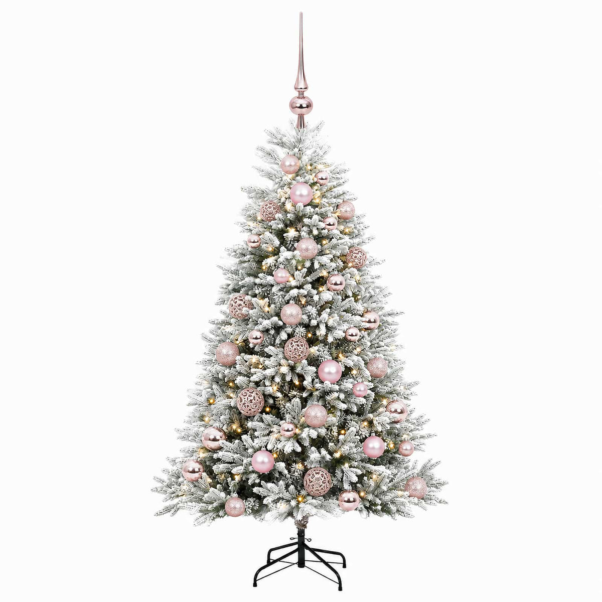 vidaXL Artificial Christmas Tree with Bauble 150 cm 150 LEDs 4