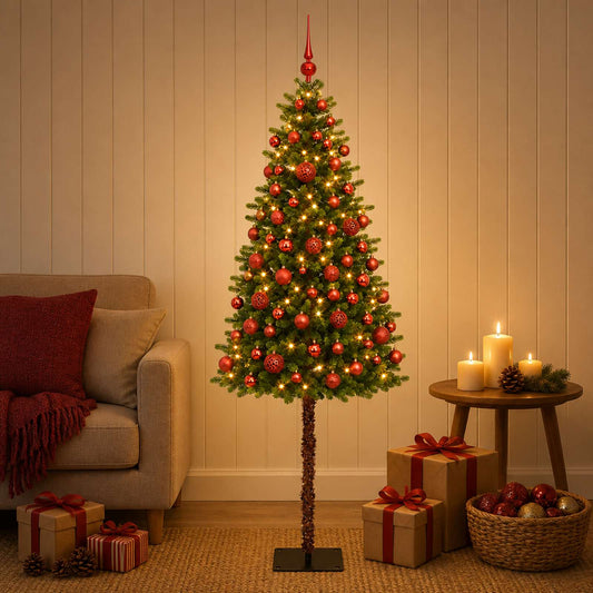 vidaXL Artificial Christmas Tree with Bauble 180 cm 300 LEDs 1