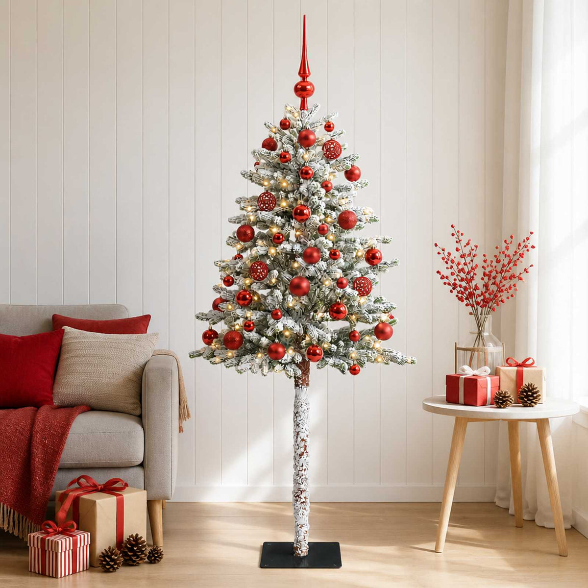 vidaXL Artificial Christmas Tree with Bauble 150 cm 150 LEDs 3